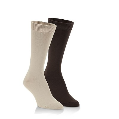 #ad World#x27;s Softest Socks Trouser Socks 2 pair pack Chocolate amp; Stone Size Large