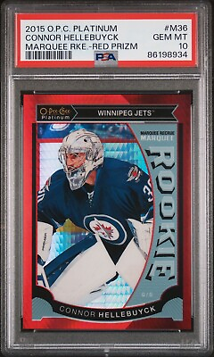 #ad 🔥1of2🔥2015 16 O PEE CHEE PLAT CONNOR HELLEBUYCK MARQUEE ROOKIE RED PRISM 149