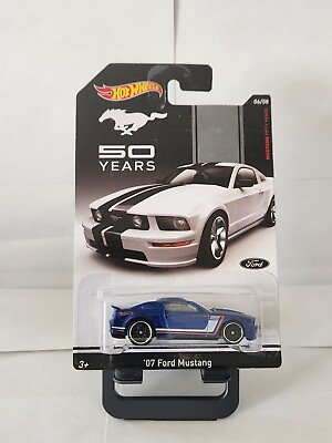 #ad 2014 Hot Wheels 50 Years Mustang Series #x27;07 Ford Mustang Blue #6 8 P20