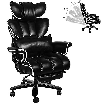 #ad Black Swivel Task Chair Big Tall Adjustable Computer Office Chair with Armrest