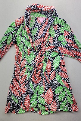 #ad Lilly Pulitzer Connell Sweater Open Call Womens XS Cardigan Open Front Knit
