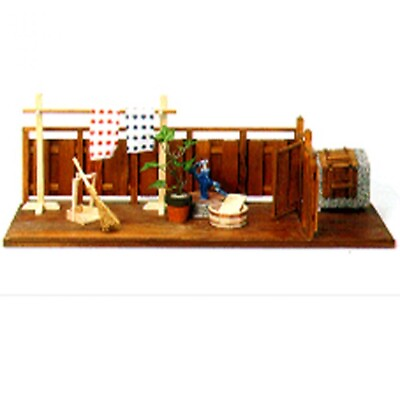 #ad DIY Dollhouse Kit Japanese Backyard 1 12 Miniature Room Wood Handcraft Dollhouse