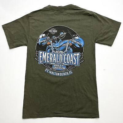 #ad Harley Davidson Emerald Coast Fort Walton T Shirt SMALL