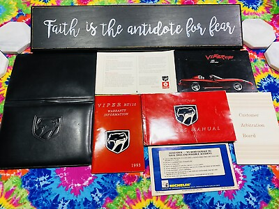 #ad 🟧 1993 DODGE VIPER RT10 OWNERS MANUAL VIPER CASE UNUSED SERVICE SECTION 🟧🟧