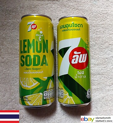 #ad Empty 7UP ZERO LEMON SODA Cola can THAILAND Tall 325ml 2024 Collect Thai Asia TH