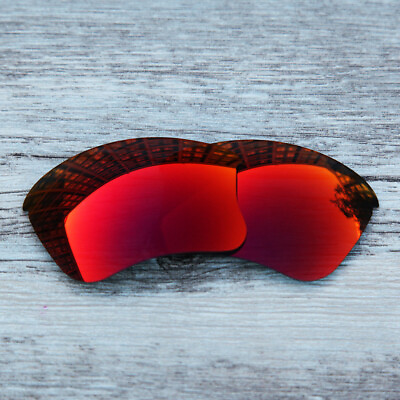 #ad Fire Ruby Red polarized Replacement Lenses for Oakley Flak Jacket XLJ