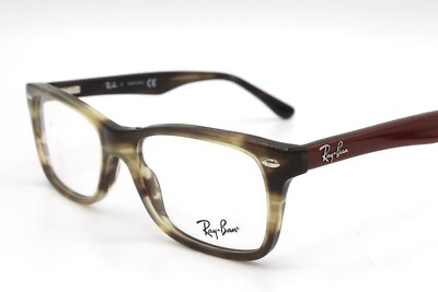 #ad New Ray Ban Glasses Acetate Unisex RB 5228 5798 53 17 140 Olive Green Frames