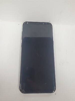 #ad Samsung Galaxy S8 64gb Black SM G950U Unknown Carrier Damaged CD3746
