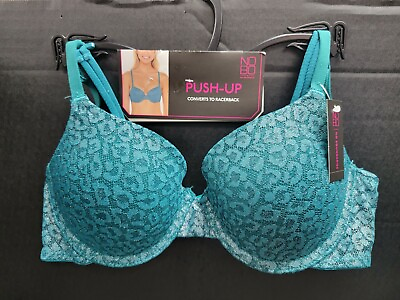#ad Womens Push Up Bra Teal Blue Lace Multiple Sizes Brand New