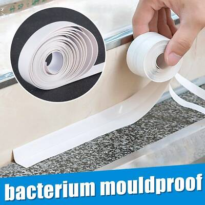 #ad 3.2M Self Adhesive Caulk Strip Sealant Tape Toilet Wall Sealing Trim