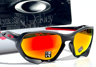 #ad NEW Oakley PLAZMA Black Ink DUCATI Red w PRIZM Ruby Lens Sunglass 9019 11