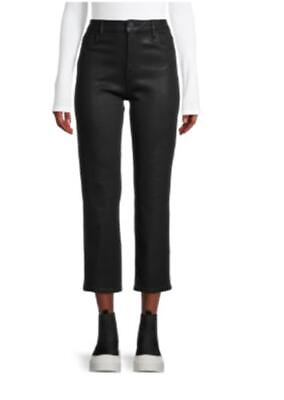 #ad Hudson Jeans Mid Rise Crop Straight Solara Black Womens Sz 28 NEW NWT N83