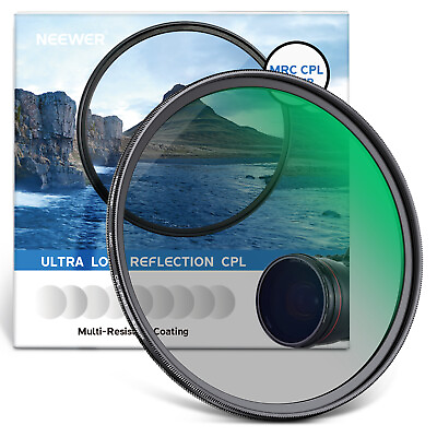 #ad NEEWER 62mm Polarizer Filter， CPL Filter with 30 Layers Nano Coatings Polarizing