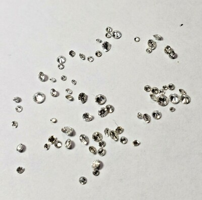 #ad Genuine round diamonds. Full cut white natural diamonds. 1 2mm ea. one ct t.w.
