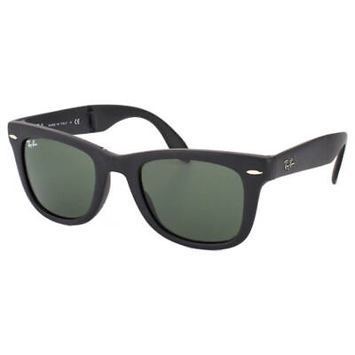 #ad Ray Ban Wayfarer Folding Classic Black Green Square Sunglasses RB4105 601S 50 22 $102.14