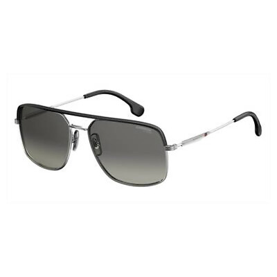 #ad Carrera CA 152 S 85K WJ Ruthenium Black Metal Aviator Sunglasses Grey Lens