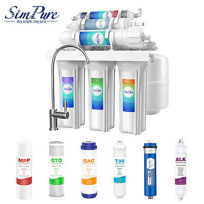 #ad 6 Stage Alkaline Reverse Osmosis Water Filter System Purifier Extra 6 Filters