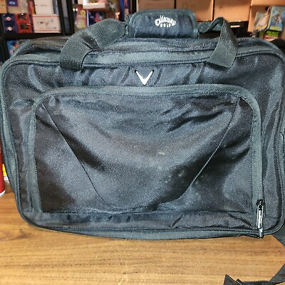 #ad NEW Callaway Golf Black Nylon Laptop Travel Bag Briefcase With Pockets Large 21quot;