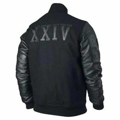 #ad Kobe Destroyer XXIV Battle Michael B Jordan Leather Sleeves Jacket Coat