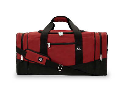#ad Everest Unisex Sporty Gear Duffel Bag Large Burgundy