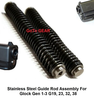 #ad Stainless Steel Recoil Guide Rod with spring for Glock 19 23 32 38 Gen 1 2 3