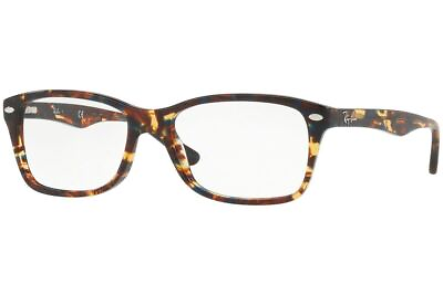 #ad Ray Ban Designer Reading Eye Glasses RX5228F 5711 55mm Spotted Blue Brown Yellow