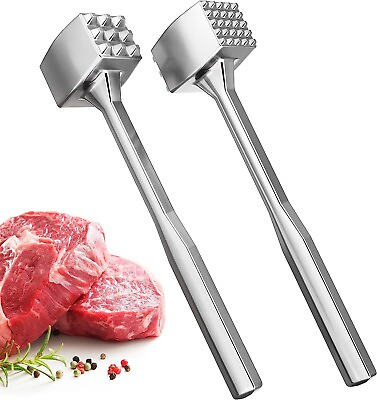 #ad Dual Sided Meat Tenderizer Steak Mallet Food Hammer Beef Pork Kitchen Tool New $10.59