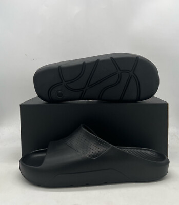 #ad Nike Air Jordan Post Slide Sandals Triple Black Retro DX5575 001 Mens Size