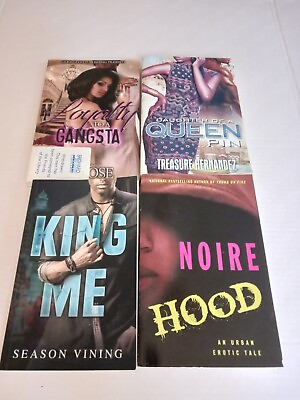 #ad Daughter of a Queen Pin KING ME Signed J. L. Rose Noire Hood Lot X Four Books