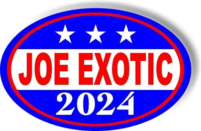 #ad Joe Exotic 2024 Tiger King Car magnet Magnetic Bumper Sticker oval