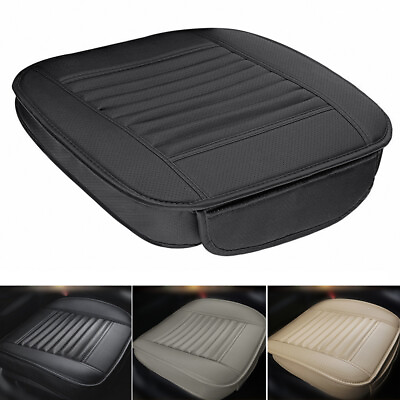 #ad PU Leather Car Front Seat Covers Breathable Protector Mat Cushion Full Surround