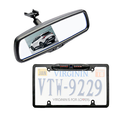 #ad 4.3quot; OEM Mirror Monitor No 1 Bracket License Plate Frame Backup Camera For Car $59.66
