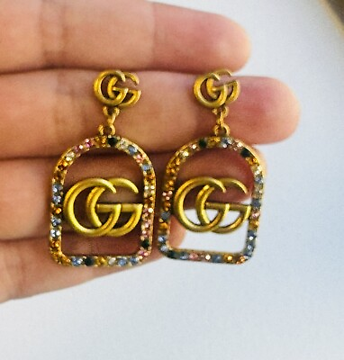 #ad Gucci GG Gold Tone Hoops For Daily Wear
