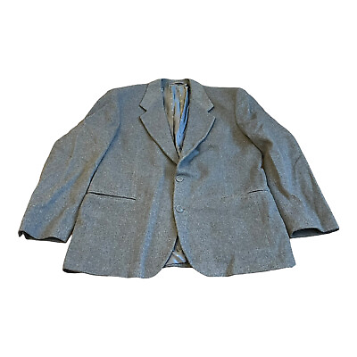 #ad Luigi Mens Grey Smart Wool Cashmere Blend Blazer Jacket Size 40R