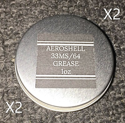 #ad Two AeroShell 33MS 64 Barrel amp; Nut Lithium Synthetic Grease Mil Spec 1oz Jars