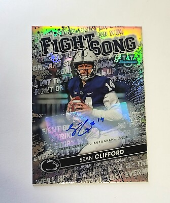 #ad 2022 Bowman University Best SEAN CLIFFORD Fight Song Refractor Auto PSU #FS 15