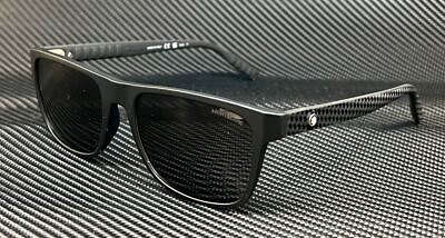 #ad MONT BLANC MB0209S 004 Matte Black Polarized Men#x27;s L Size Sunglasses