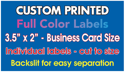 #ad Custom Printed Labels Full Color 3 1 2quot; x 2quot; Stickers business card size