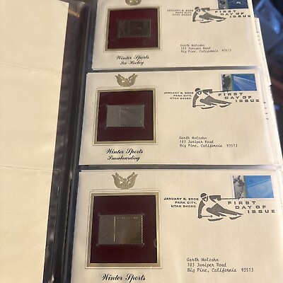 #ad 72 GOLDEN REPLICAS STAMPS ISSUES 2002 2003 First DAY Of Issue 22K GOLD