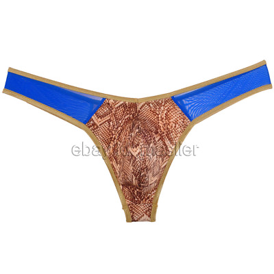#ad Men Snake Skin Sexy Pouch Bikini Underwear Soft G strings thongs Fashion Shorts
