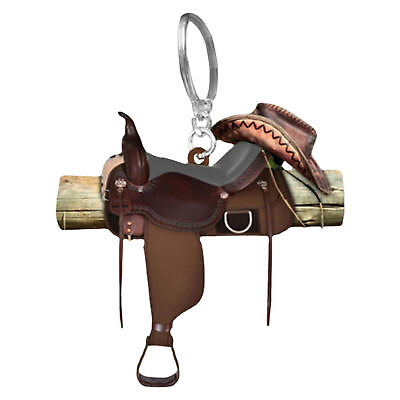 #ad Creative Keychain Country Western Horse Saddle Car Hang Ornament Keyring Holder