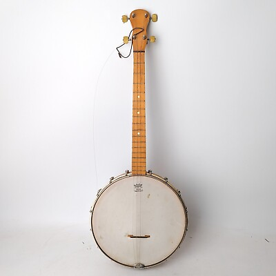 #ad Vtg Concertone 4 String Tenor Banjo Birdseye Maple Remo Weather King Drum Head $249.99