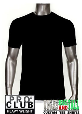 #ad 1 New Men#x27;s Pro Club Heavyweight Black Plain T Shirt M 7XL amp; 10XL Blank PROCLUB