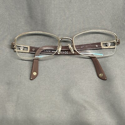 #ad Versace Designer Eyeglasses Brown 1017 Metal Glasses Frames Bv2389259 Made Italy