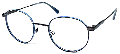 #ad CALVIN KLEIN JEANS CKJ21215 001 Silver Light Blue 49 20 145 Eyeglasses Frame