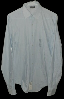 #ad NWT Van Heusen Flex Button Up Shirt Mens Long Sleeve Slim Fit Sz S 14 14.5 B37