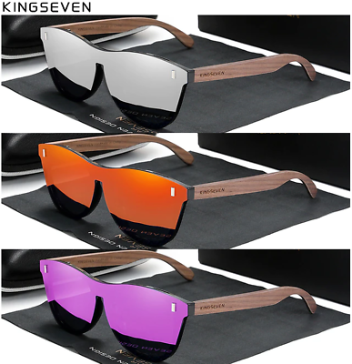 #ad KINGSEVEN Wooden Sunglasses Polarized UV 400 Protection Men#x27;s Women Glasses 5510