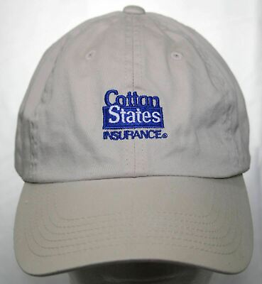 #ad Cotton States Insurance Baseball Hat Port Authority Khaki Buckle Strapback Cap