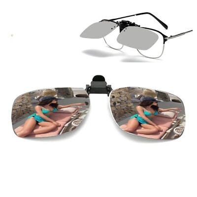 #ad Polarized clip on sunglasses flip up sunglasses for prescription glasses fo...