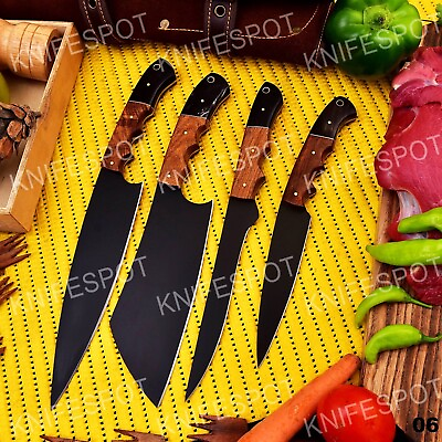 #ad CUSTOM HANDMADE STEEL POWDER COATED KITCHEN KNIVES SET CHEF KNIVES SET W Cover
